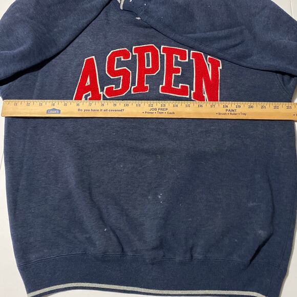 Aspen Colorado Varsity Crewneck Sweatshirt Preppy Ski Sweater Size M Destination - Picture 5 of 13